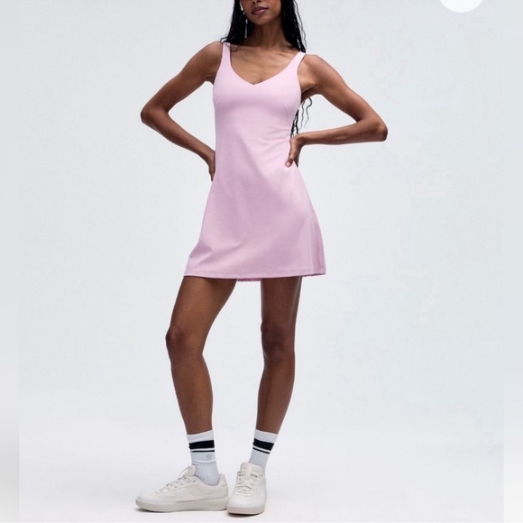 lululemon athletica Dresses & Skirts - NEW RARE COLOR Lululemon Align Dress with under shorts Vital Pink size 2